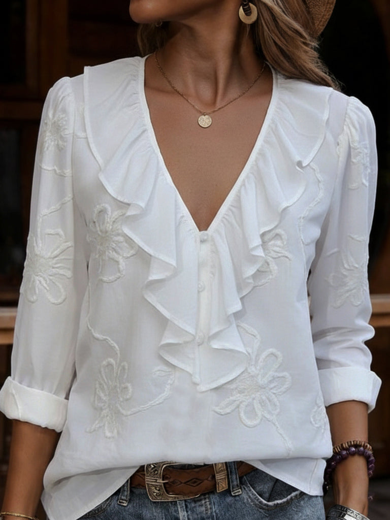 Bella – Blusa Retrò Floreale